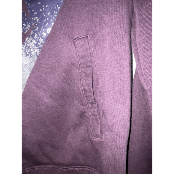 NIKE Womens Sweatshirt Purple Funnel Hoodie Pullover Camouflage Logo Size M - Picture 3 of 11